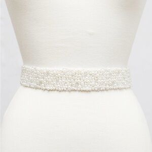 Custom made LISALI 28” Pearl Belt, Bridal Belt Pearl, Wedding Belt NEVER WORN.